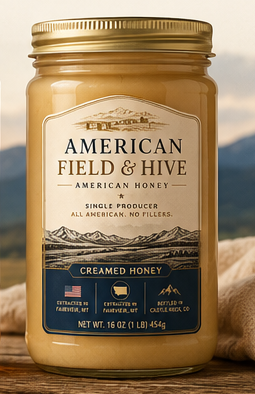 Creamed honey jar