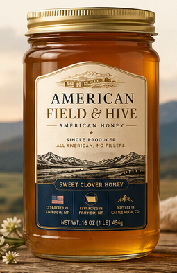 Sweet clover honey jar